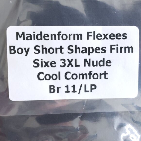Maidenform Flexees Boyshort Shapes Firm Size 3XL Nude Cool Comfort - Picture 6 of 6